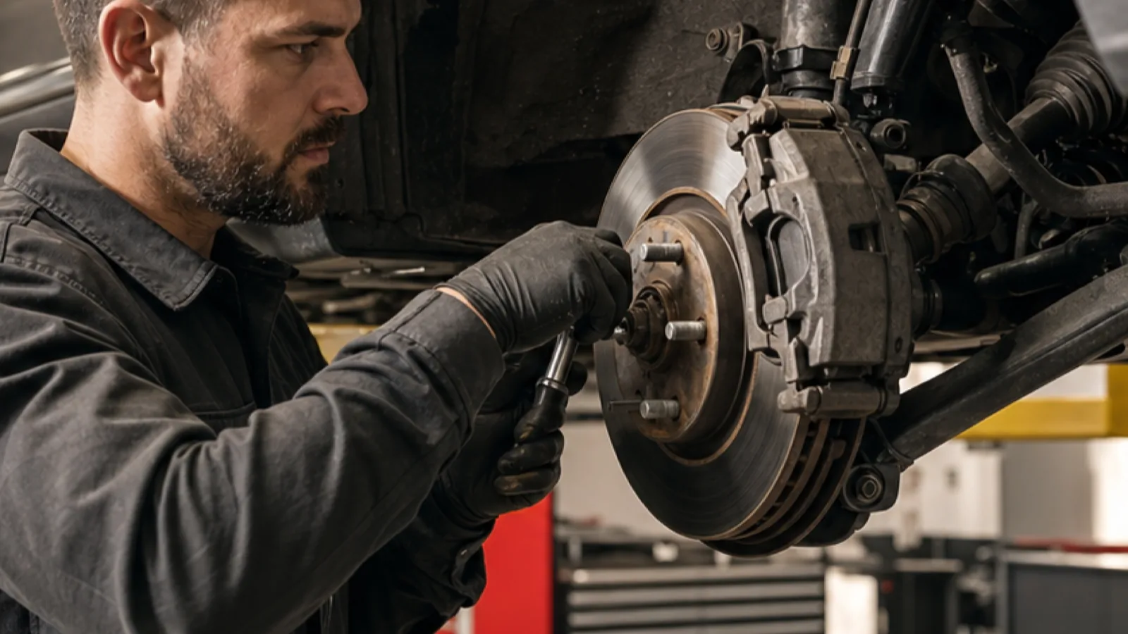 Technician at work at Big O Tires Surrey